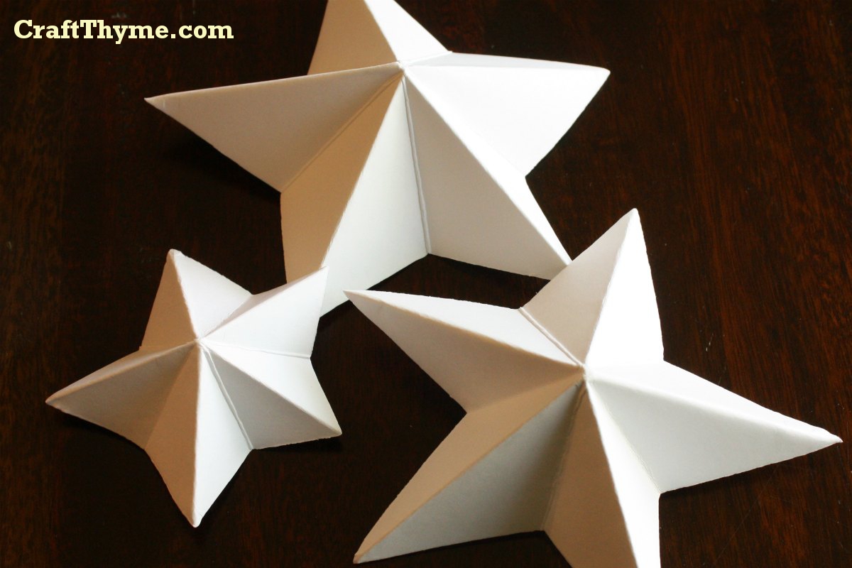 Paper Stars: How To Make 5 Pointed 3-D – The Reaganskopp Homestead
